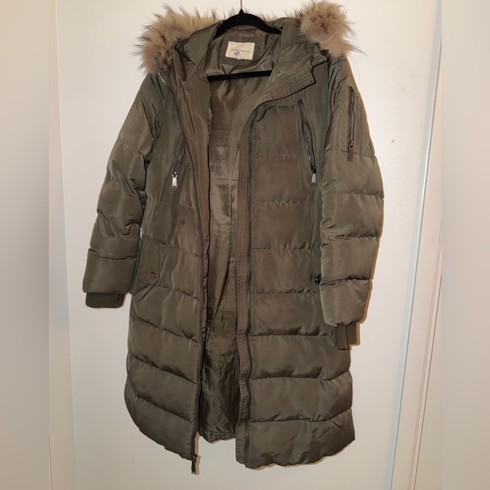 BCBG generation Olive Green Puffer